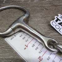 Thin Eggbutt Snaffle Bit *gc/fair, clean, scuffs, scratches, residue, v.stiff joints
