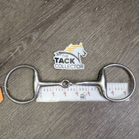 Thin Eggbutt Snaffle Bit *gc/fair, clean, scuffs, scratches, residue, v.stiff joints
