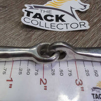 Thin Eggbutt Snaffle Bit *gc/fair, clean, scuffs, scratches, residue, v.stiff joints
