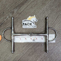 Thin Full Cheek Snaffle Bit *gc, dirty, scuffs, residue, scratches
