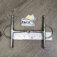 Thin Full Cheek Snaffle Bit *gc, dirty, scuffs, residue, scratches
