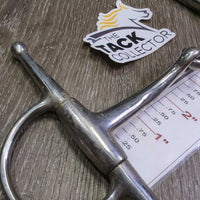 Thin Full Cheek Snaffle Bit *gc, dirty, scuffs, residue, scratches
