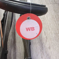Soft Rsd Padded Bridle, Thick Wide Plain Reins, Buckles, Flash *gc, clean, older? film, trimmed end, rubs, scrapes
