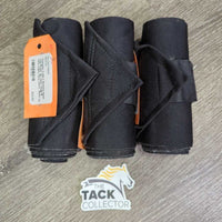 3 ONLY Stretchy Nylon Leg Wraps *gc, clean, rough & hairy edges, hairy velcro
