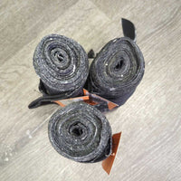 3 ONLY Stretchy Nylon Leg Wraps *gc, clean, rough & hairy edges, hairy velcro

