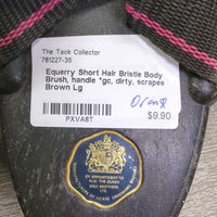 Short Hair Bristle Body Brush, handle *gc, dirty, scrapes

