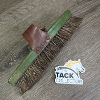 Short Brislte Soft Hair Body Brush, handle *vgc, mnr dirt, scrapes, rubs & fading, lost rivets
