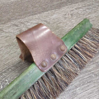 Short Brislte Soft Hair Body Brush, handle *vgc, mnr dirt, scrapes, rubs & fading, lost rivets
