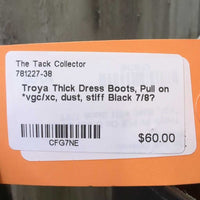 Thick Dress Boots, Pull on *vgc/xc, dust, stiff, older
