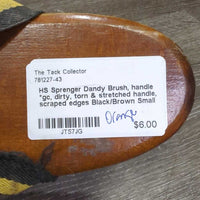 Dandy Brush, handle *gc, dirty, torn & stretched handle, scraped edges
