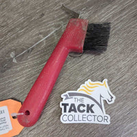 Plastic Bristle Brush Hoof Pick *gc, dirty, stains, scrapes, mnr bent bristles
