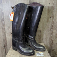 Thick Dress Boots, 1/4 Aftermarket Zips *vgc, dirt, mnr scuffs, older, scuffs

