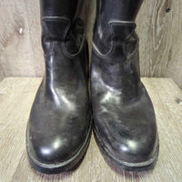 Thick Dress Boots, 1/4 Aftermarket Zips *vgc, dirt, mnr scuffs, older, scuffs
