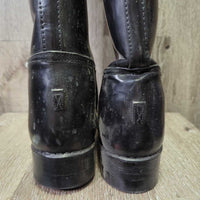 Thick Dress Boots, 1/4 Aftermarket Zips *vgc, dirt, mnr scuffs, older, scuffs
