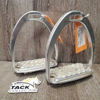 "Turin Hunting" Pr Hvy Aluminum Stirrup Irons, "sloped" spikes *vgc, dirt, residue, scuffs, scratches, older?
