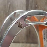 "Turin Hunting" Pr Hvy Aluminum Stirrup Irons, "sloped" spikes *vgc, dirt, residue, scuffs, scratches, older?
