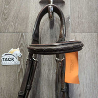 RsdFS Padded Monocrown Bridle, BRsd/Fsraided Reins, Flash *vgc/gc, clean & residue, hairy seams, Flash: stiff, dry & mismatched
