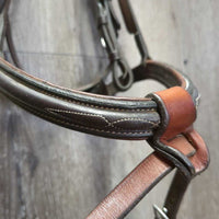 RsdFS Padded Monocrown Bridle, BRsd/Fsraided Reins, Flash *vgc/gc, clean & residue, hairy seams, Flash: stiff, dry & mismatched
