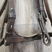 RsdFS Padded Monocrown Bridle, BRsd/Fsraided Reins, Flash *vgc/gc, clean & residue, hairy seams, Flash: stiff, dry & mismatched
