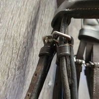 RsdFS Padded Monocrown Bridle, BRsd/Fsraided Reins, Flash *vgc/gc, clean & residue, hairy seams, Flash: stiff, dry & mismatched
