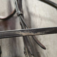 RsdFS Padded Monocrown Bridle, BRsd/Fsraided Reins, Flash *vgc/gc, clean & residue, hairy seams, Flash: stiff, dry & mismatched
