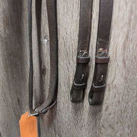 RsdFS Padded Monocrown Bridle, BRsd/Fsraided Reins, Flash *vgc/gc, clean & residue, hairy seams, Flash: stiff, dry & mismatched
