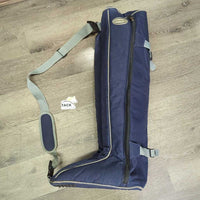 Tall Padded Boot Bag, shoulder strap *gc, edge rubs/frays, snags, clean, mnr hair, older
