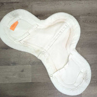 Fitted Waffle Fleece Hunter Saddle Pad *gc/fair, clean, stains, dingy, shrunk, folded/creased lining, crumpled, threads
