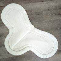 Fitted Waffle Fleece Hunter Saddle Pad *gc/fair, clean, stains, dingy, shrunk, folded/creased lining, crumpled, threads
