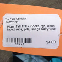 Tall Thick Socks *gc, clean, faded, rubs, pills, snags
