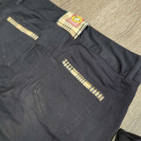 Euro Seat Breeches *vgc, mnr faded, snags, rubs, seam puckers, faded knees, pilly inside, older
