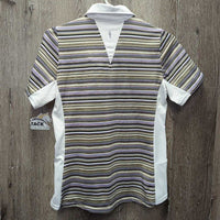 SS Polo Sun Shirt, 1/4 zip up, mesh collar, back & sides, side pockets *like new/xc
