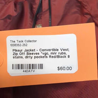 Jacket - Convertible Vest; Zip Off Sleeves *vgc, mnr rubs, stains, dirty pockets
