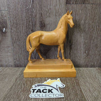 Hand carved in Italy Wood Horse Decorative Sculpture *xc, mnr base stains, ear rub & dust
