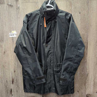 Light Rain Jacket, Collar Hood, Zips, Snaps *vgc, mnr dirt?stains, older
