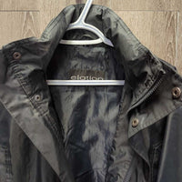 Light Rain Jacket, Collar Hood, Zips, Snaps *vgc, mnr dirt?stains, older
