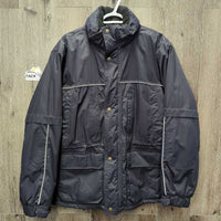 Winter Jacket, Collar Hood *vgc/gc, mnr hairy & clumpy, older, BROKEN Zipper - missing bottom part
