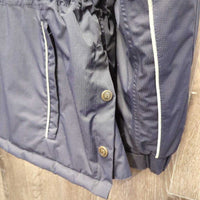 Winter Jacket, Collar Hood *vgc/gc, mnr hairy & clumpy, older, BROKEN Zipper - missing bottom part
