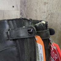 Tall Soft Winter Riding Boots, fleece, zips *gc, faded, rubs, scratches, residue, dirt, sticky zips, older?
