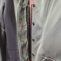 Show Jacket, Micro Suede Trim, Zippers, Snaps *xc, mnr seam puckers, older?
