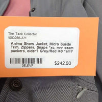Show Jacket, Micro Suede Trim, Zippers, Snaps *xc, mnr seam puckers, older?
