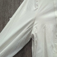 LS Sun Show Shirt, 1/2 Snap Up, attached snap collar, mesh sleeves *gc, discolored spots, crinkled cuffs & collars, mnr snags
