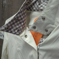 LS Sun Show Shirt, 1/2 Snap Up, attached snap collar, mesh sleeves *gc, discolored spots, crinkled cuffs & collars, mnr snags
