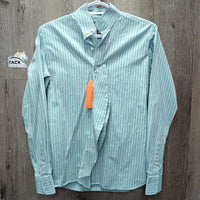 LS Show Shirt, 2x Button Collars *gc, seam puckers, crinkles, older Collars: v.stiff, mnr stains
