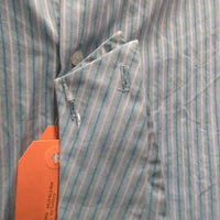 LS Show Shirt, 2x Button Collars *gc, seam puckers, crinkles, older Collars: v.stiff, mnr stains
