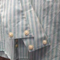 LS Show Shirt, 2x Button Collars *gc, seam puckers, crinkles, older Collars: v.stiff, mnr stains
