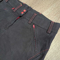 Euro Seat Breeches *gc, faded, crinkly waist, seam puckers, residue, stiff
