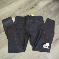 Euro Seat Breeches *gc, faded, crinkly waist, seam puckers, residue, stiff
