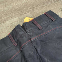 Euro Seat Breeches *gc, faded, crinkly waist, seam puckers, residue, stiff
