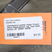 Leather Halter Crown Piece Replacement, tag *new

